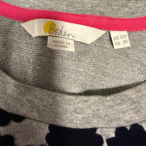 Boden Gray Top with Navy Accents - Picture 6 of 6